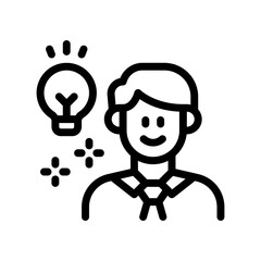 thinking line icon