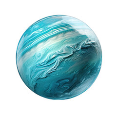Representation of Uranus Planet Isolated on Transparent or White Background, PNG - obrazy, fototapety, plakaty