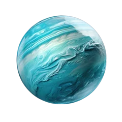 Papier Peint photo autocollant Nasa Representation of Uranus Planet Isolated on Transparent or White Background, PNG