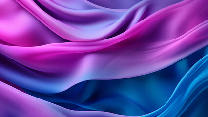 Obraz premium Violet and Indigo Fluid Color Waves Abstract Pattern Designs