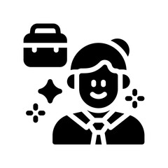 worker glyph icon