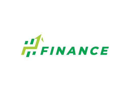 simple arrow financial logo design vector illustration

