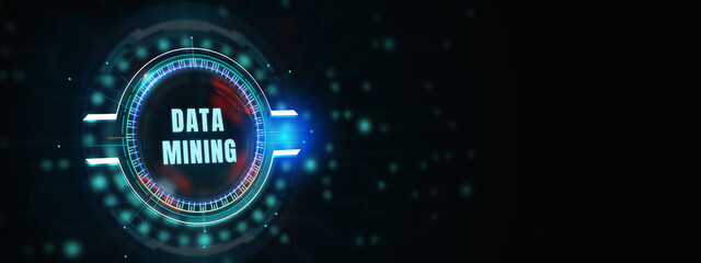 Data mining concept. Business, modern technology, internet and networking concept. 3d illustration