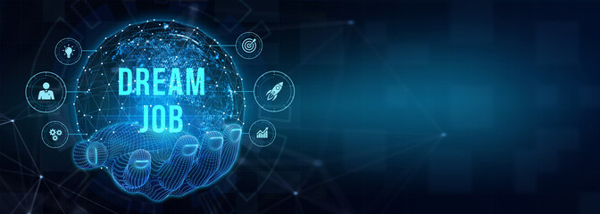 Dream job concept. 3d illustration