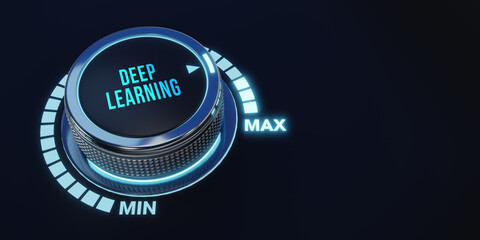 Deep learning artificial intelligence neural network. Technology, Internet and network concept. 3d illustration