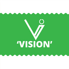vision logo template logo vector sign with letter v and i icon