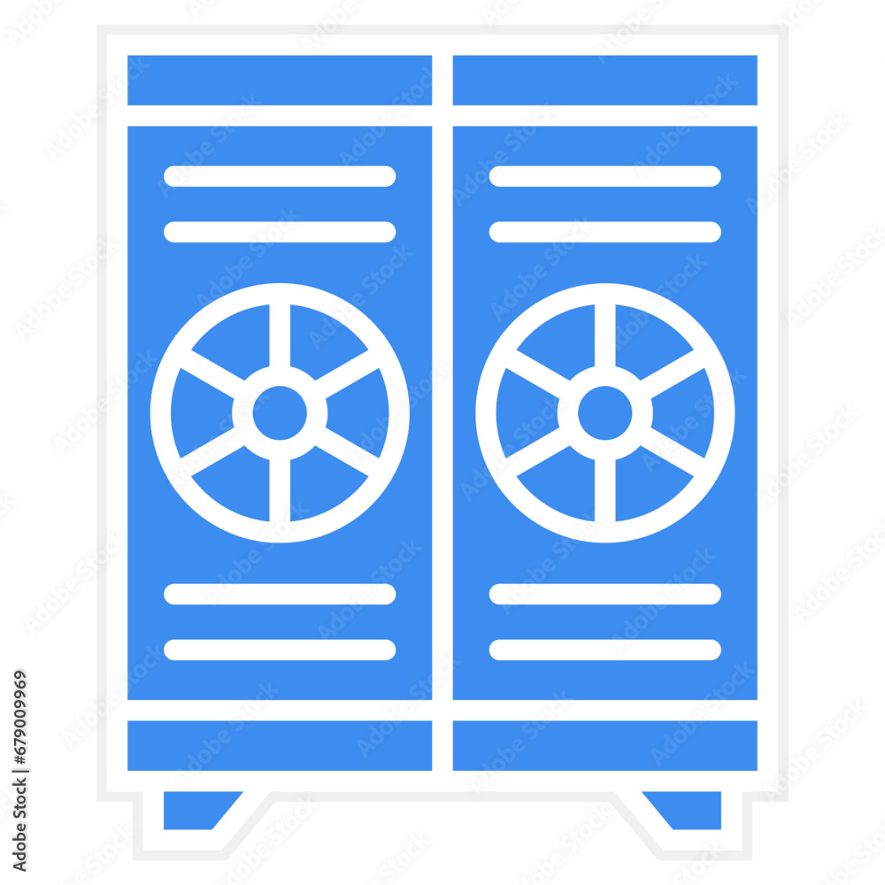 Poster Vector Design Lockers Icon Style