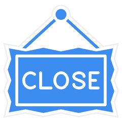 Vector Design Closed Tag Icon Style