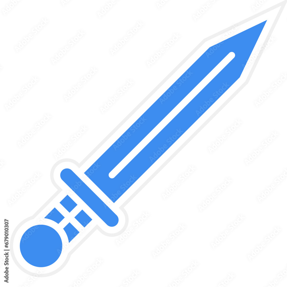 Sticker vector design sword icon style