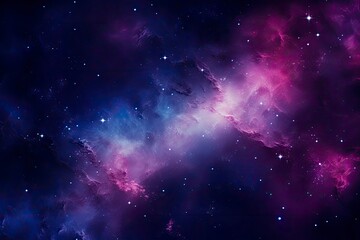 The Milky Way in Purple Hues with Stars, Set Against a Dark Sky-Blue and Light Brown Palette.