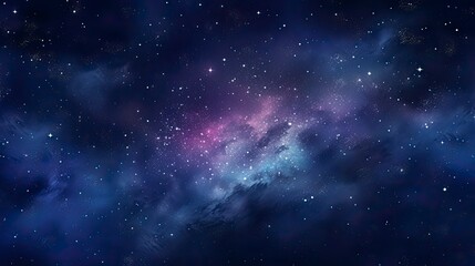 Fototapeta premium Starry Night in Space Realistic Cosmos with Shining Stars and Milky Way.