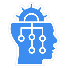 Vector Design Critical Thinking Icon Style