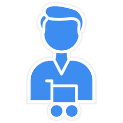 Vector Design Customer Male Icon Style