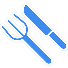 Vector Design Fork and Knife Icon Style