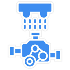 Vector Design Engine Wash Icon Style