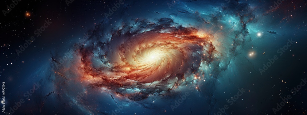 Canvas Prints immaculate perfectionism style display of a spiral galaxy in space.