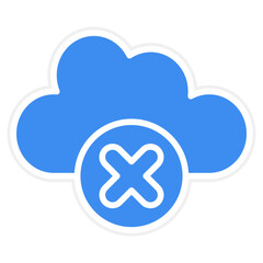 Vector Design Cloud Inaccessible Icon Style