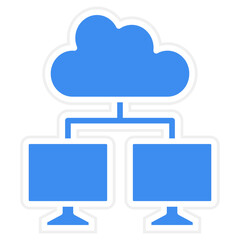 Vector Design Cloud Computing Icon Style