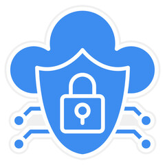 Vector Design Cloud security Icon Style