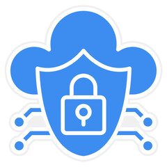 Vector Design Cloud security Icon Style