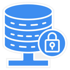 Vector Design Database Lock Icon Style