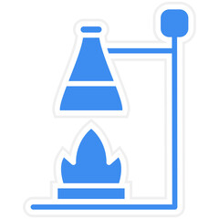 Vector Design Burning Flask Icon Style
