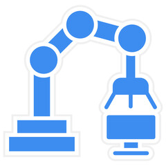 Vector Design Robotic Arm Icon Style