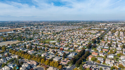 Naklejka premium Birds Eye view over a community in Northern California