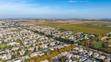 Birds Eye view over a community in Northern California