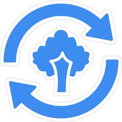 Vector Design Reforestation Icon Style