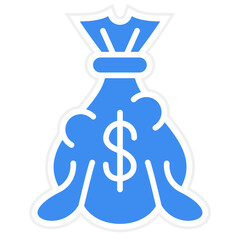 Vector Design Money Bag Icon Style