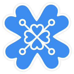 Vector Design Four Leaf Clover Icon Style