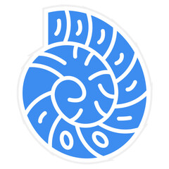 Vector Design Spiral Shell Icon Style
