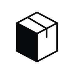 Package icon isolate white background vector stock illustration