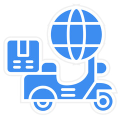 Vector Design International Shipping Icon Style
