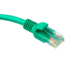 Network cable isolated on white background studio shot