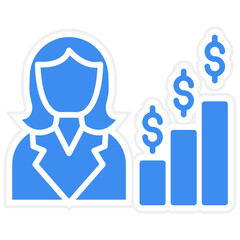Vector Design Businesswoman Icon Style