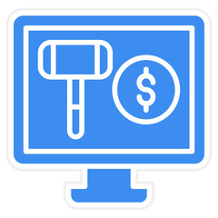 Vector Design Live Bidding Icon Style