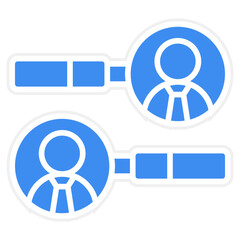 Vector Design Employees Search Icon Style