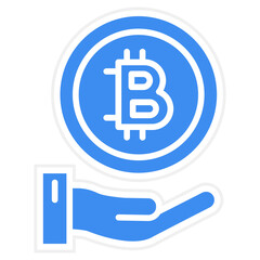 Vector Design Cryptocurrency Icon Style