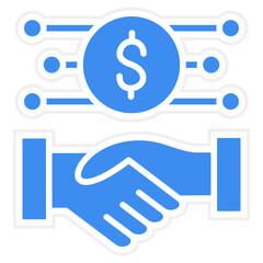 Vector Design Handshake Icon Style