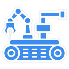 Vector Design Military Robot Icon Style