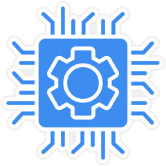 Vector Design Microchip Icon Style