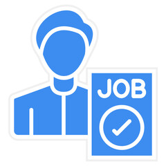 Vector Design Hired Icon Style