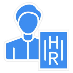 Vector Design Hiring Manager Icon Style