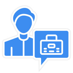 Vector Design Job Seeker Male Icon Style