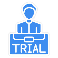 Vector Design Job Trial Icon Style