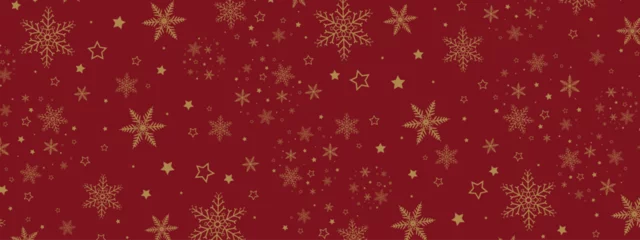Gordijnen abstract christmas background with snowflakes  © selim