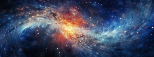 Stellar Spiral Galaxy Amidst the Starry Depths of Space.