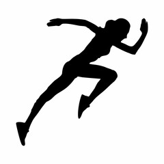 silhouette of running person
